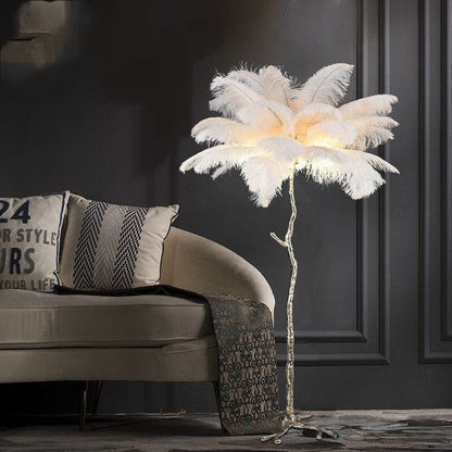 Luxurious Feather Design Floor Lamp