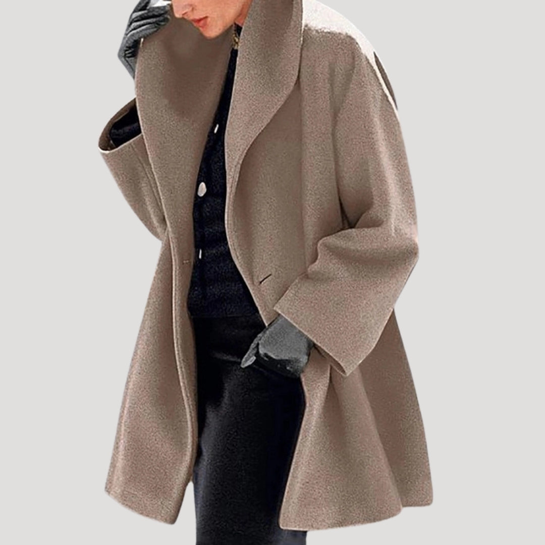 Premium Long Wool Women's Coat - Soft Edition - OutfitLondon