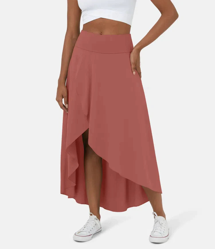 Flattering Flowy Side Midi Skirt