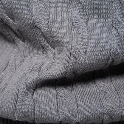 Classic Men's Relaxed Fit Cable Knit Sweater