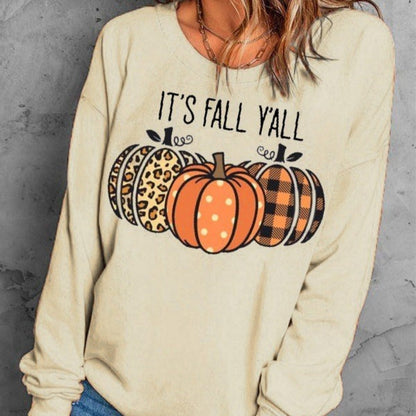 Autumn Seasonal Pumpkin Print Hoodie - OutfitLondon