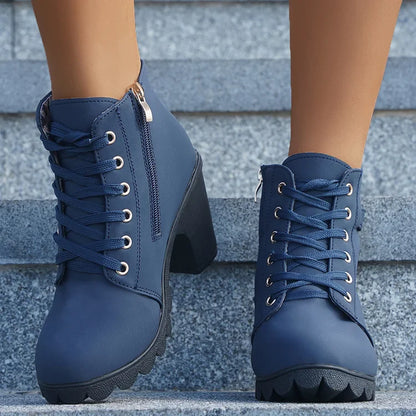 Sexy High Heel Lace-Up Ankle Boots for Women
