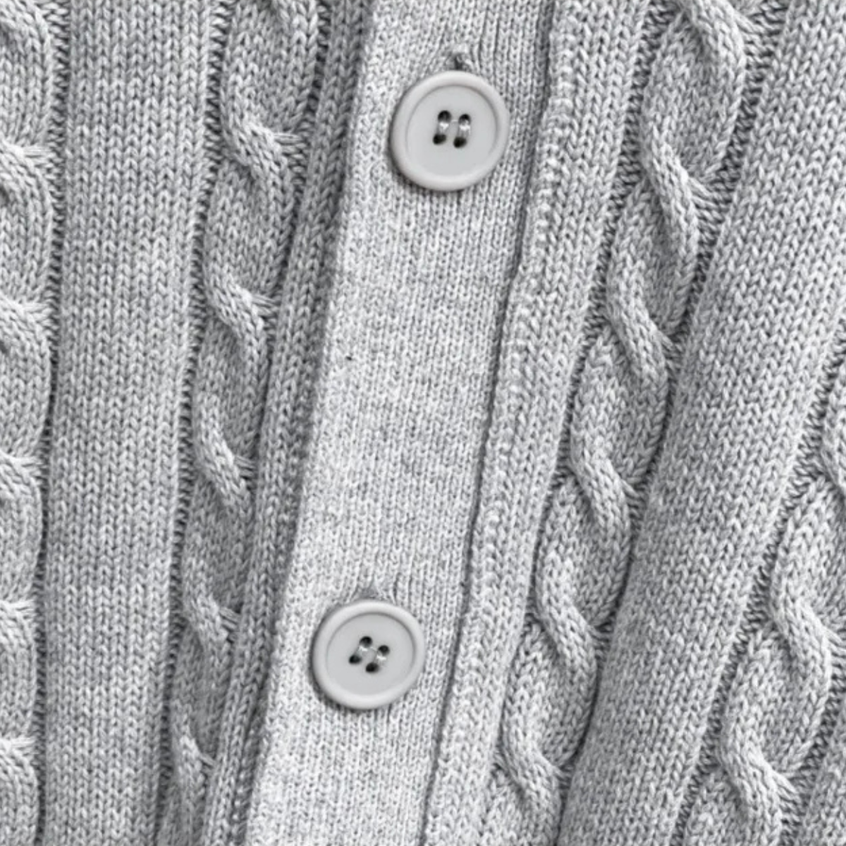 Warm Mens Cable Knit Button Cardigan Sweater
