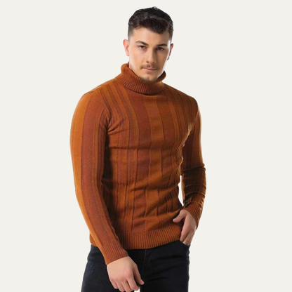 Men's Fitted Crew Neck Rib Jumper