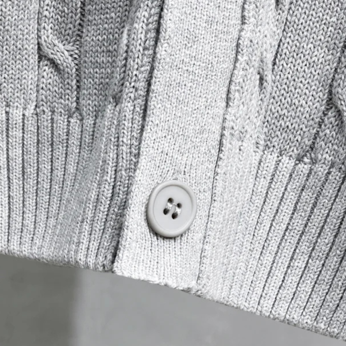 Warm Mens Cable Knit Button Cardigan Sweater