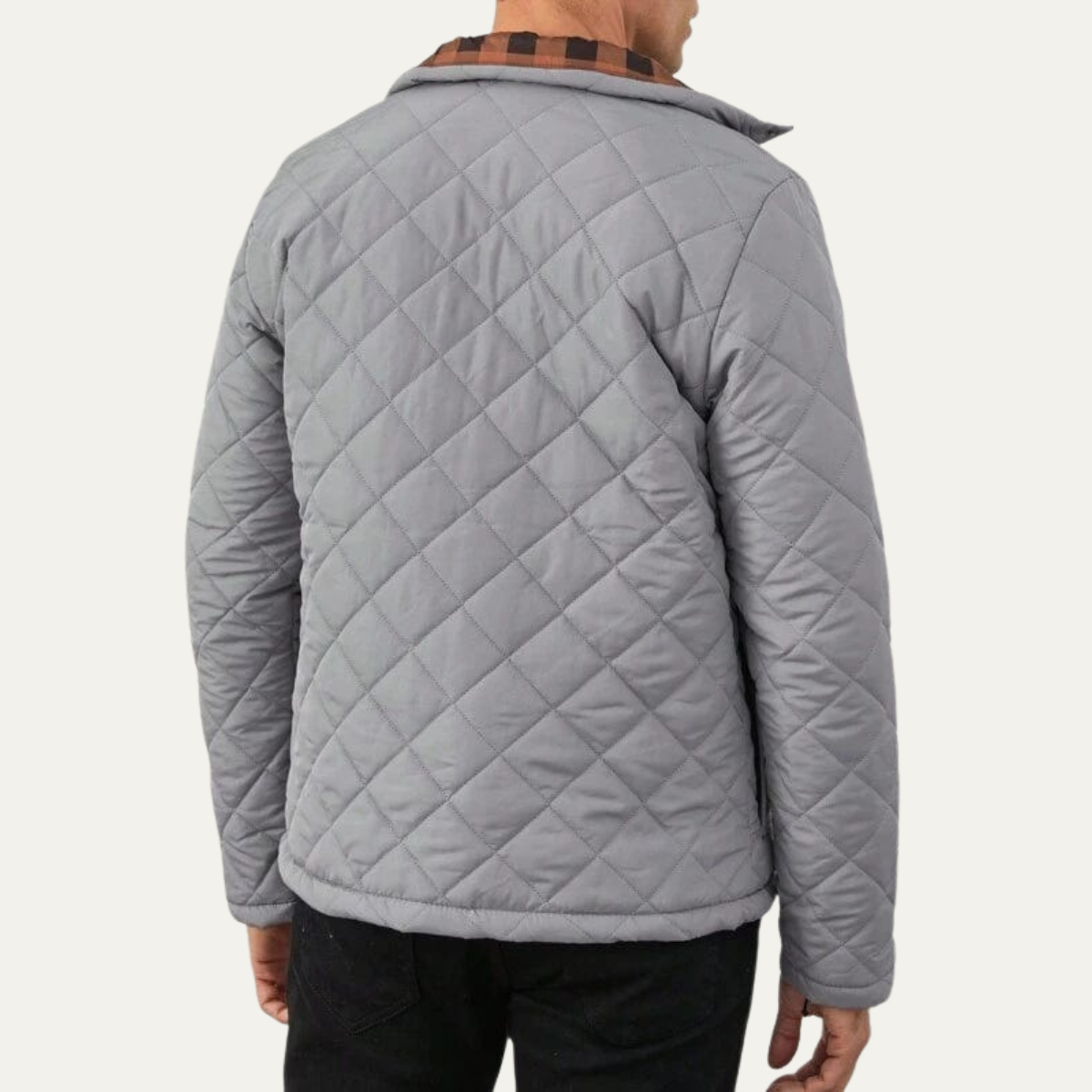 Warm Quilted Mens Insulated Winter Parka Jacket