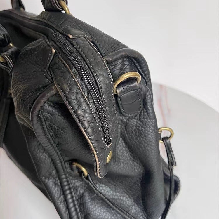 Classic Brown Leather Handbag