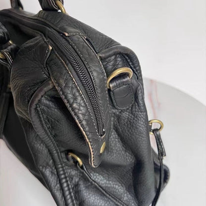 Classic Brown Leather Handbag