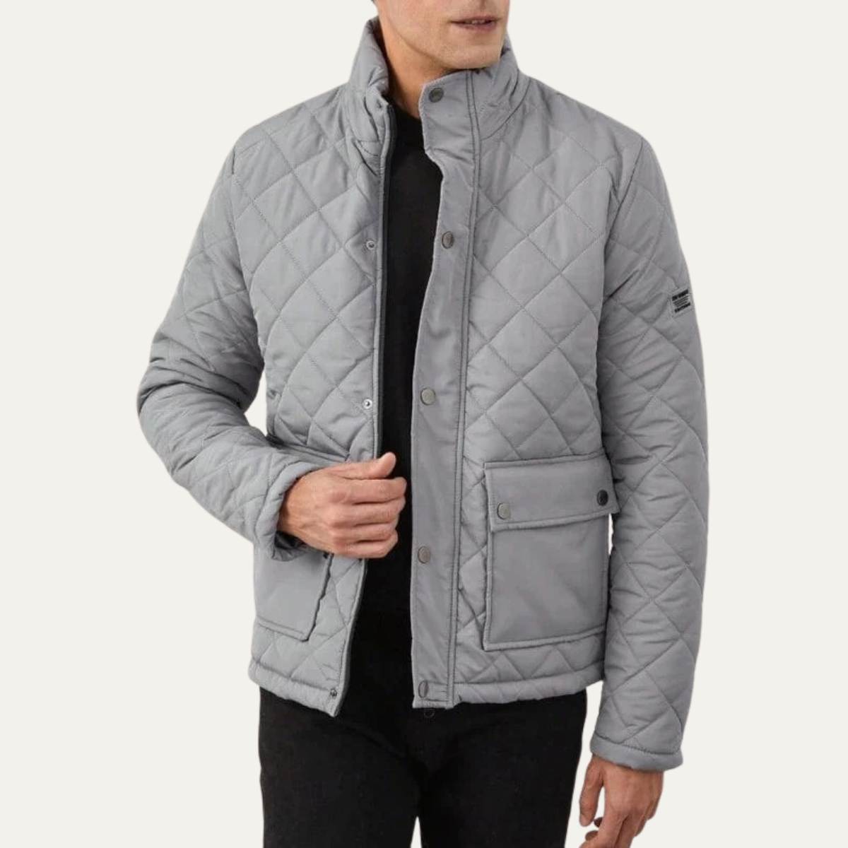 Warm Quilted Men's Barn Coat