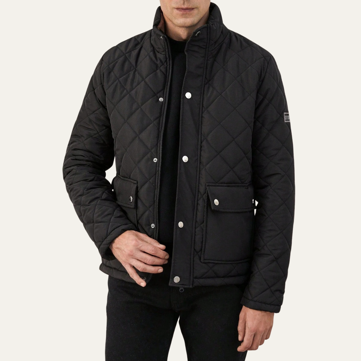 Warm Quilted Men's Barn Coat - OutfitLondon