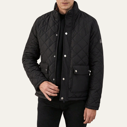 Warm Quilted Men's Barn Coat - OutfitLondon