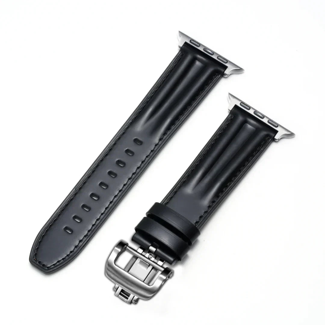 Classic Metal Strap Apple Watch Band With Silver Buckle