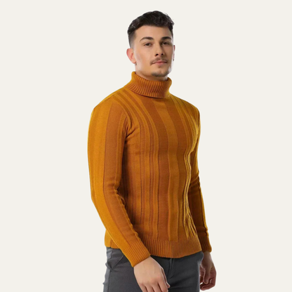 Men's Fitted Crew Neck Rib Jumper