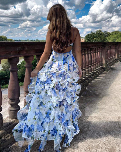 Beautiful Ruffled Women's Party Dress