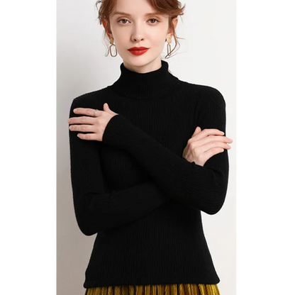 Slim Fit Women's Crew Neck Wool Sweater