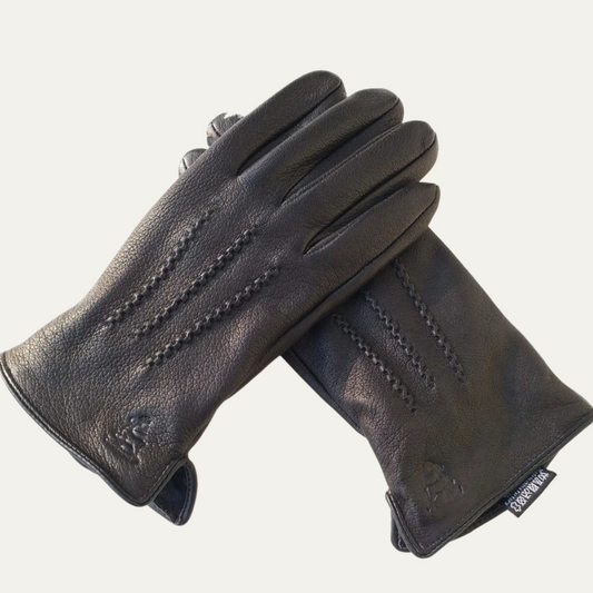 Insulated Men's Leather Cold Weather Gloves - OutfitLondon