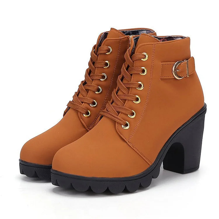 Sexy High Heel Lace-Up Ankle Boots for Women