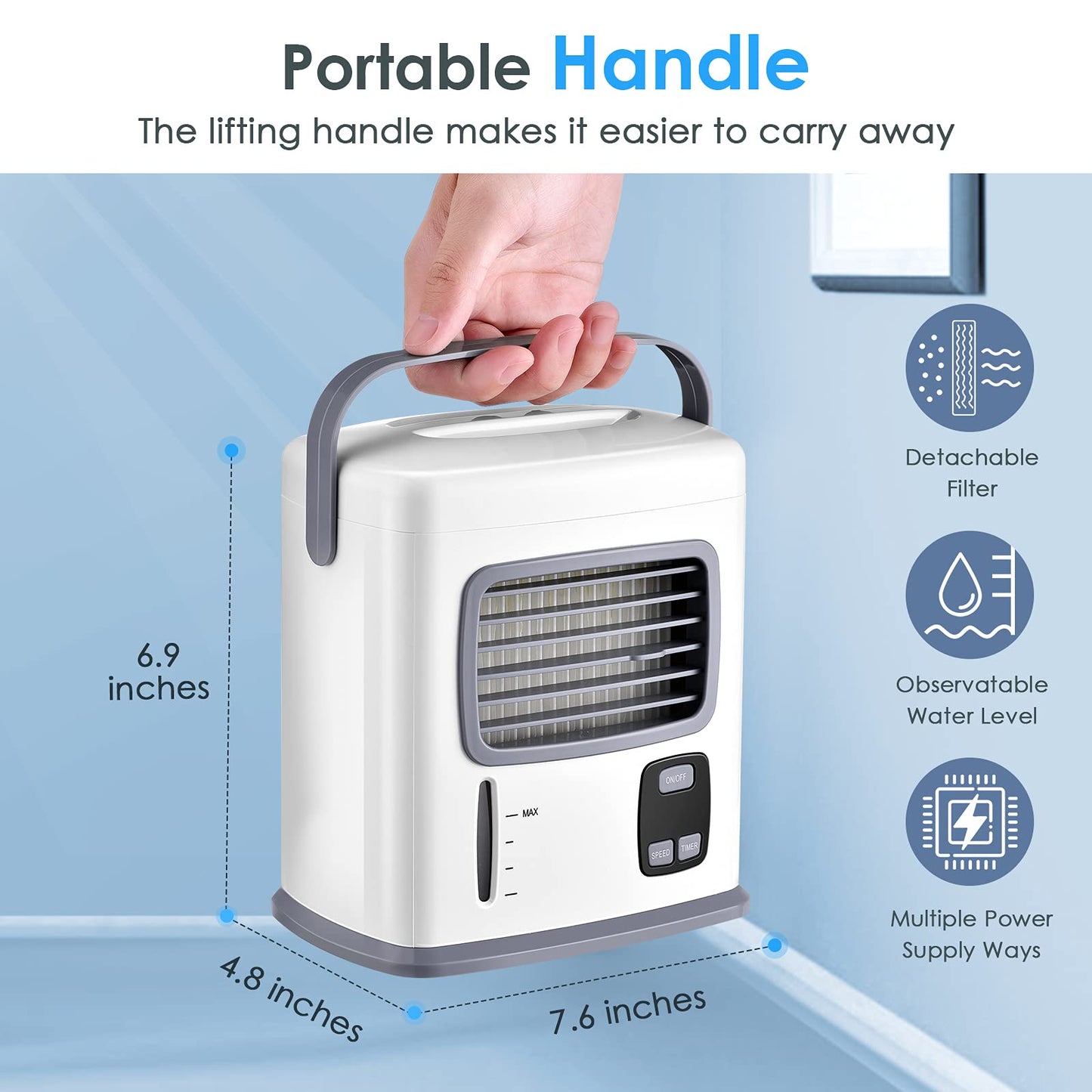 3 in 1 Portable Air Conditioner Fan for Office