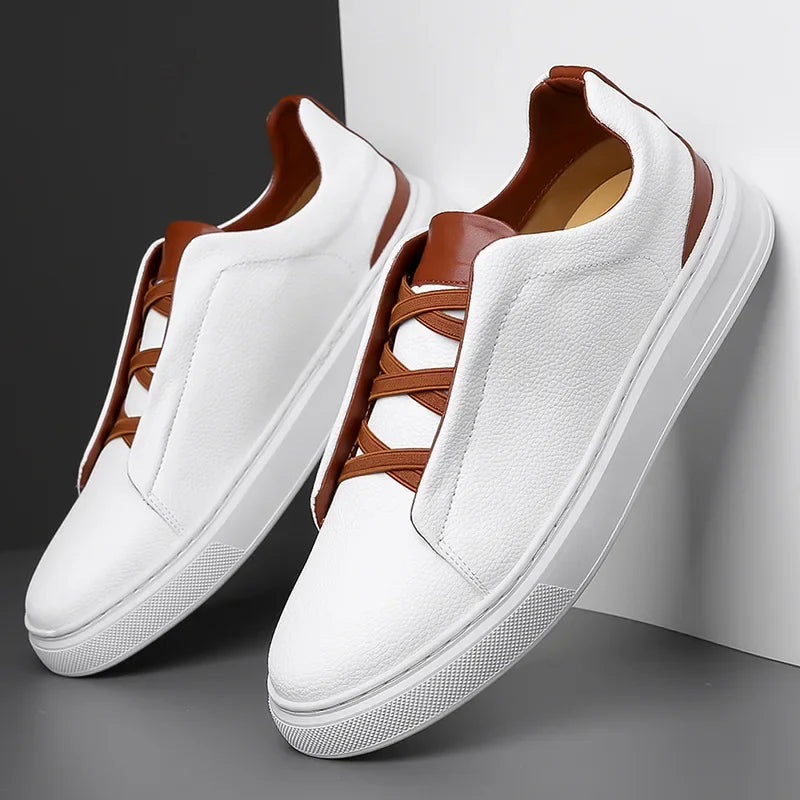Leather Crossover Sneakers