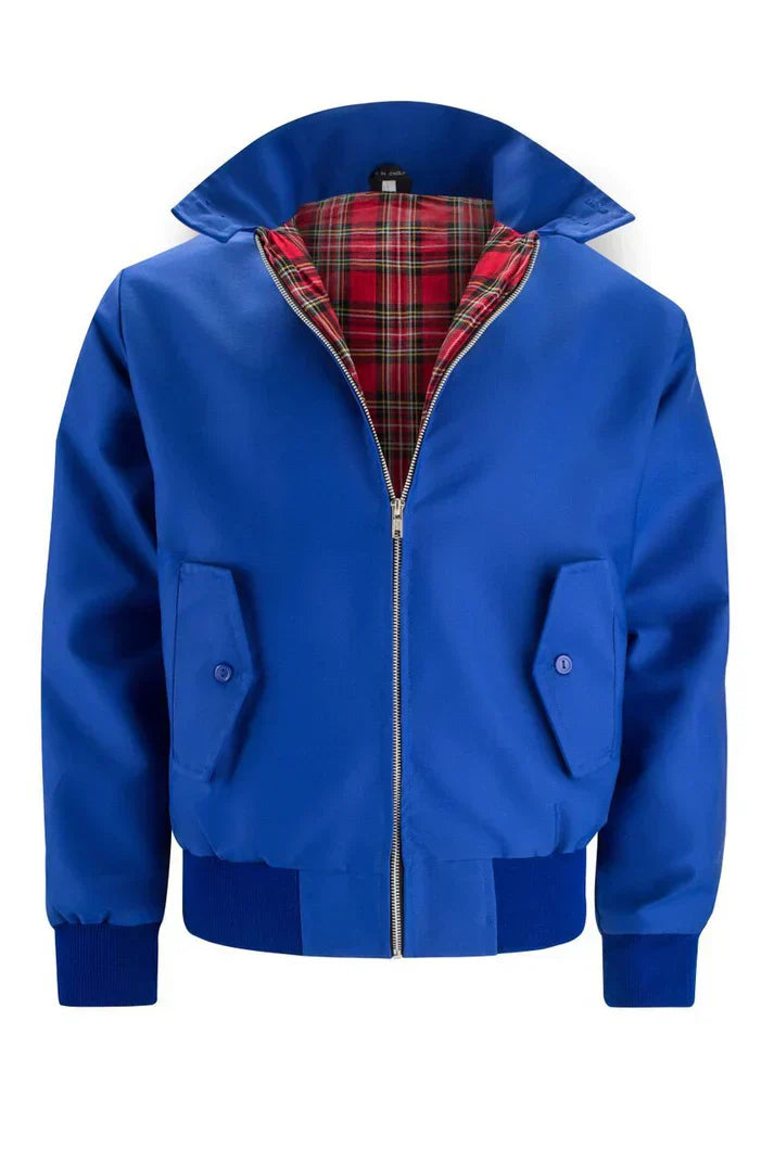 Classic Plaid Bomber Jacket For Men