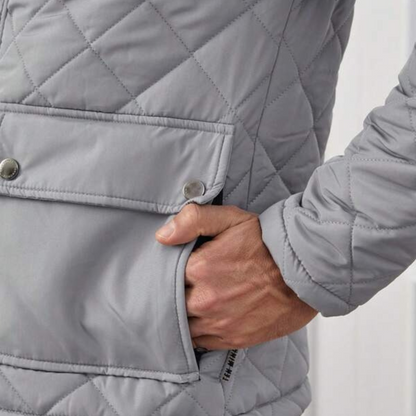 Warm Quilted Men's Barn Coat