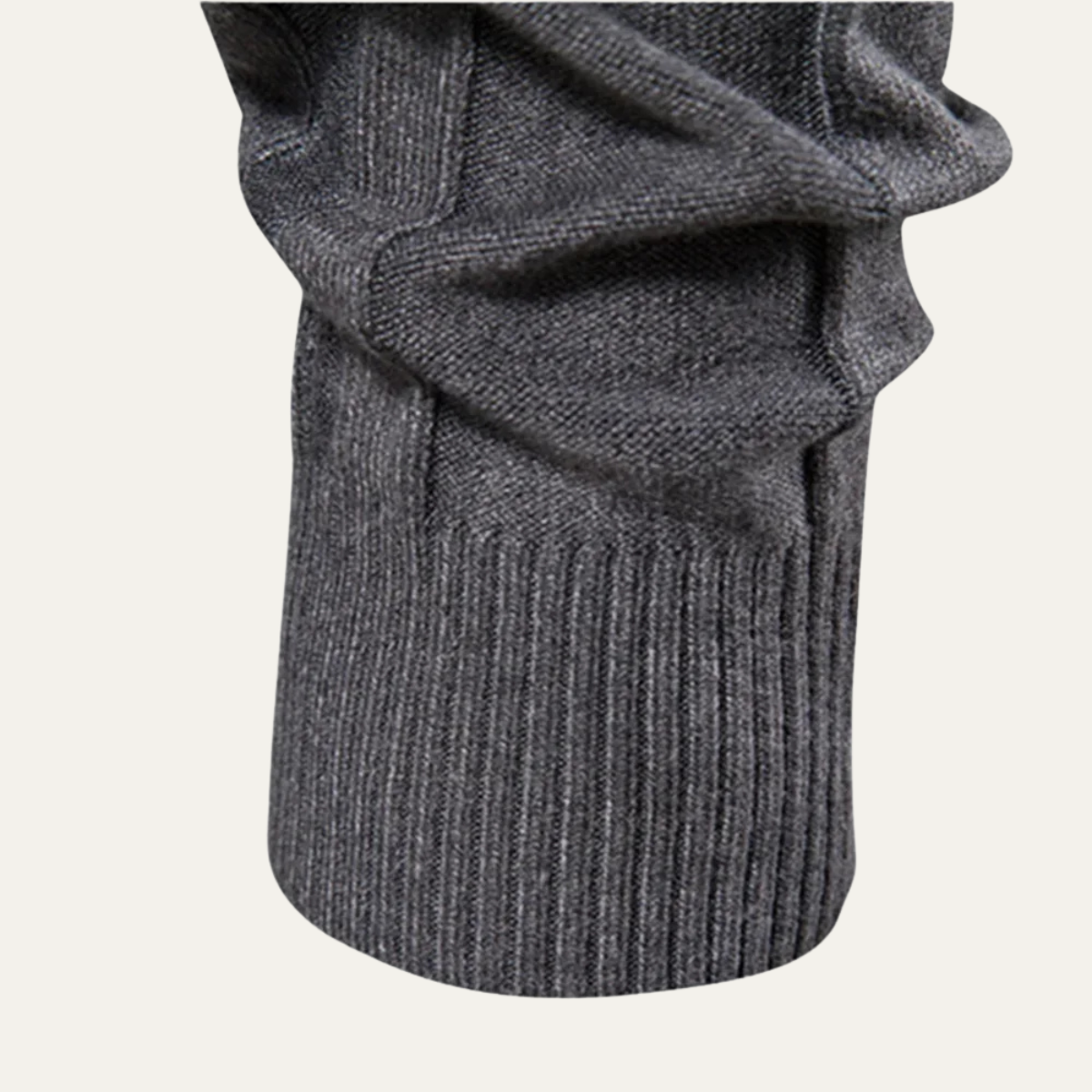 Men's Fitted Crew Neck Rib Jumper