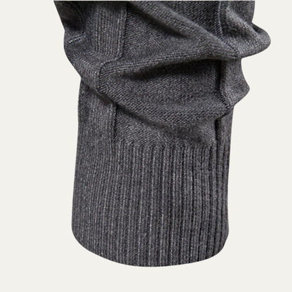 Men's Fitted Crew Neck Rib Jumper
