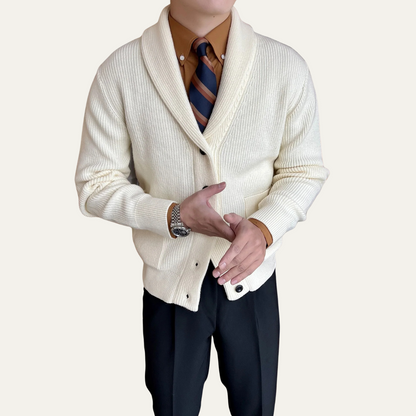 Cozy Mens Winter Knit Button Cardigan