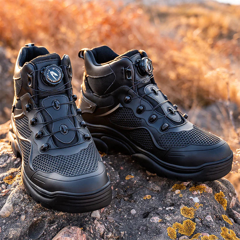 S3 Work Shoes Ultralight, Henner Wear-Resistant Safety Shoes with Steel Cap Swivel Buckle