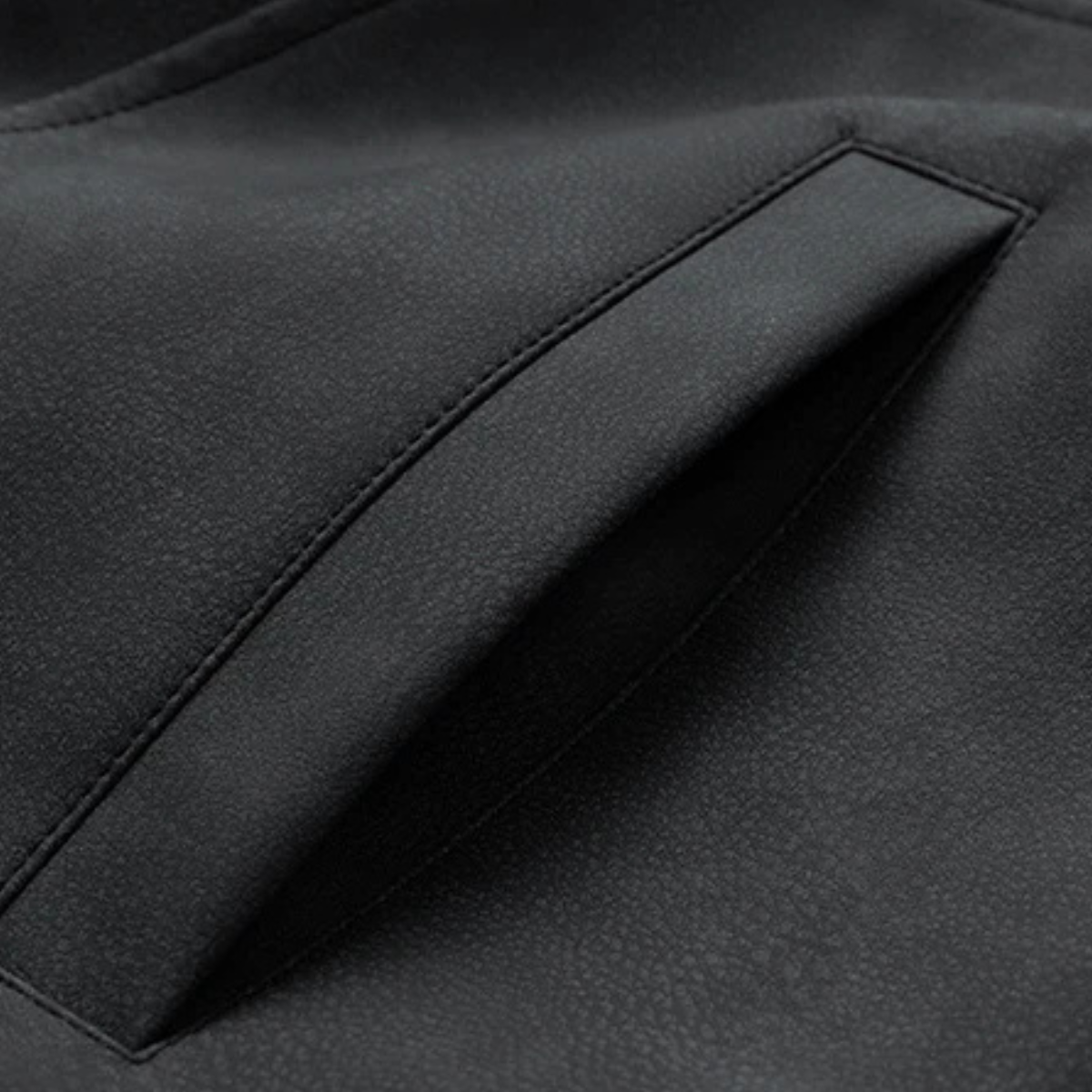 Classic Men's Faux Leather Biker Jacket with Collar