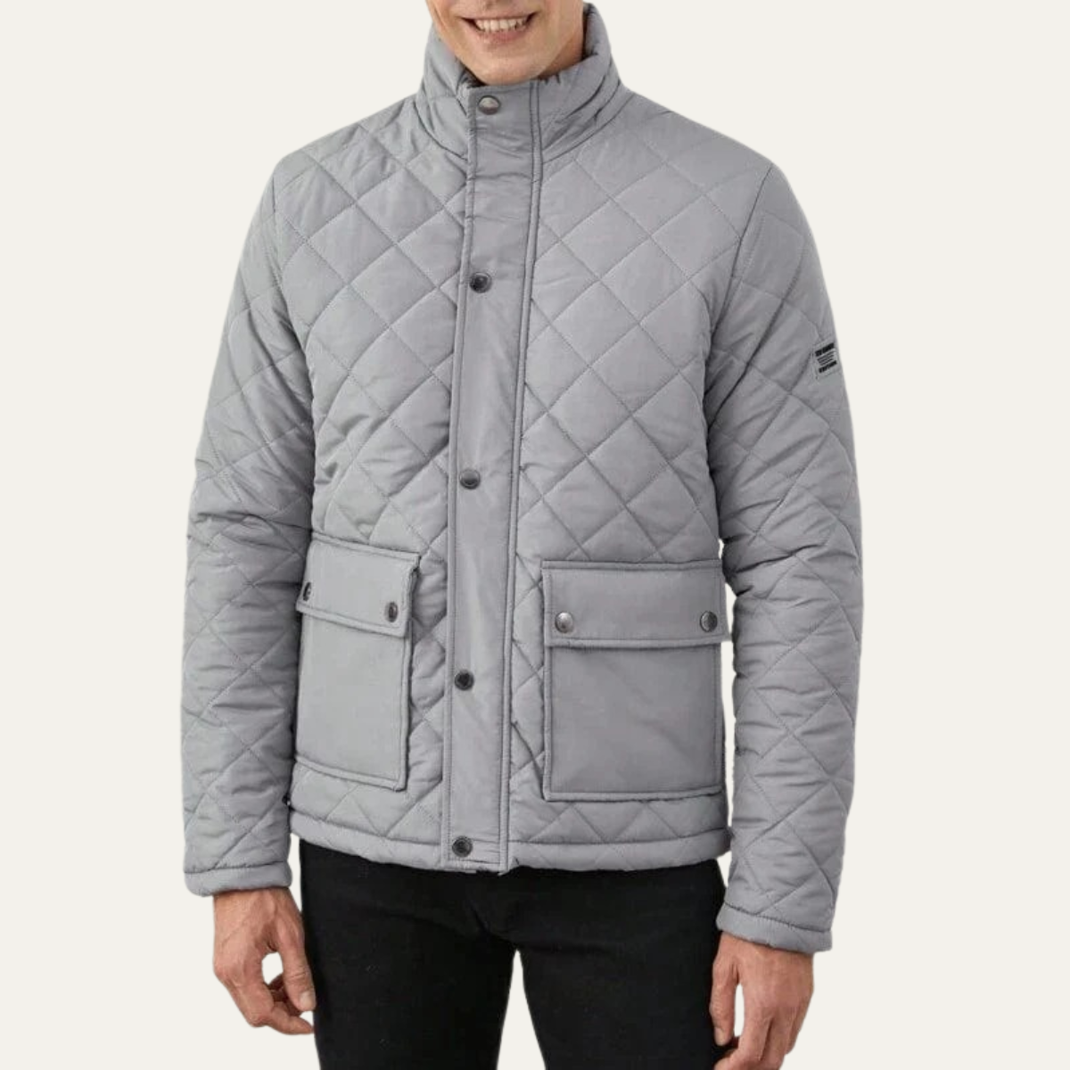 Warm Quilted Men's Barn Coat