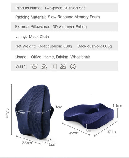 Upgraded Orthopedic Memory Foam Seat Cushion