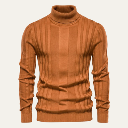 Men's Fitted Crew Neck Rib Jumper