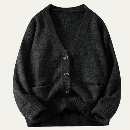 Classic Men's V Neck Button Cardigan Sweater