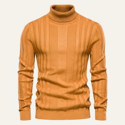 Men's Fitted Crew Neck Rib Jumper