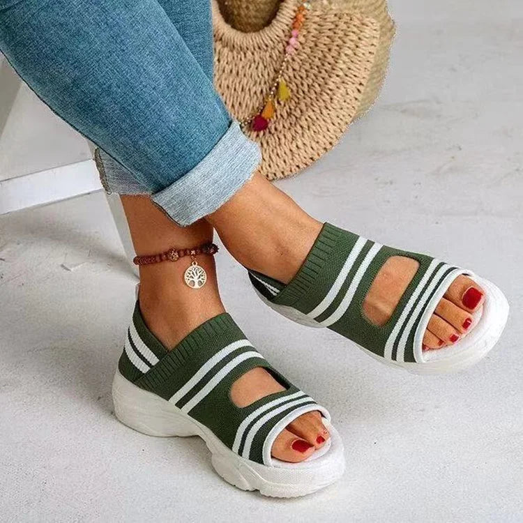 2023 New Women's Large Size Summer Wedge Sandals