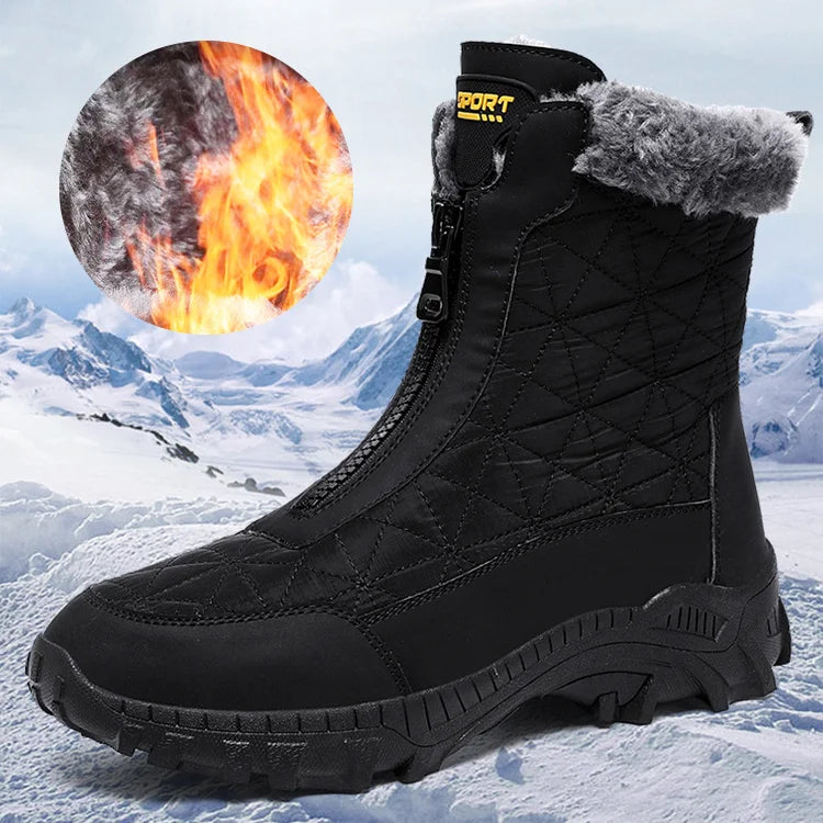 Insulated Men's Snow Boots - Waterproof and Durable