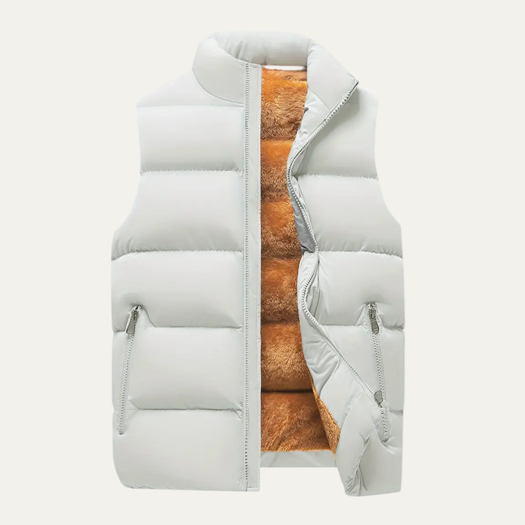 Warm Insulated Sleeveless Puffer Vest for Men