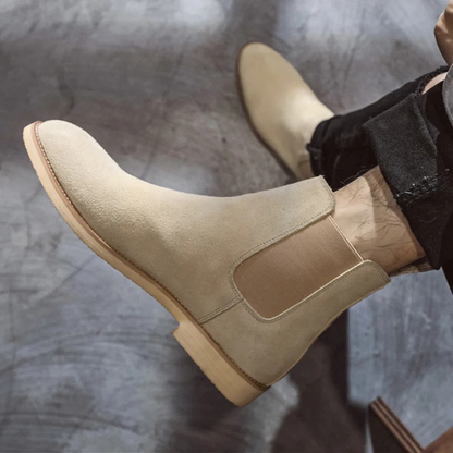 Stylish Men's Brown Suede Chelsea Boots