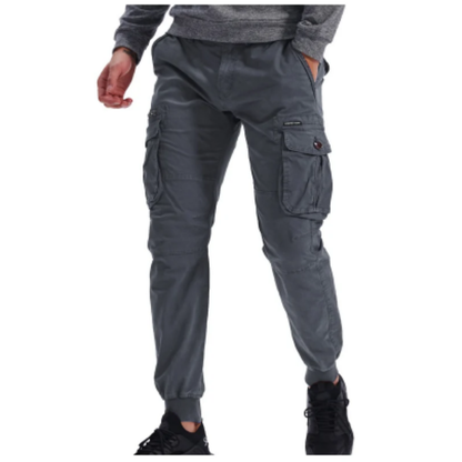 Relaxed Fit Hiking Pants with Stretch Waist and Cargo Pockets