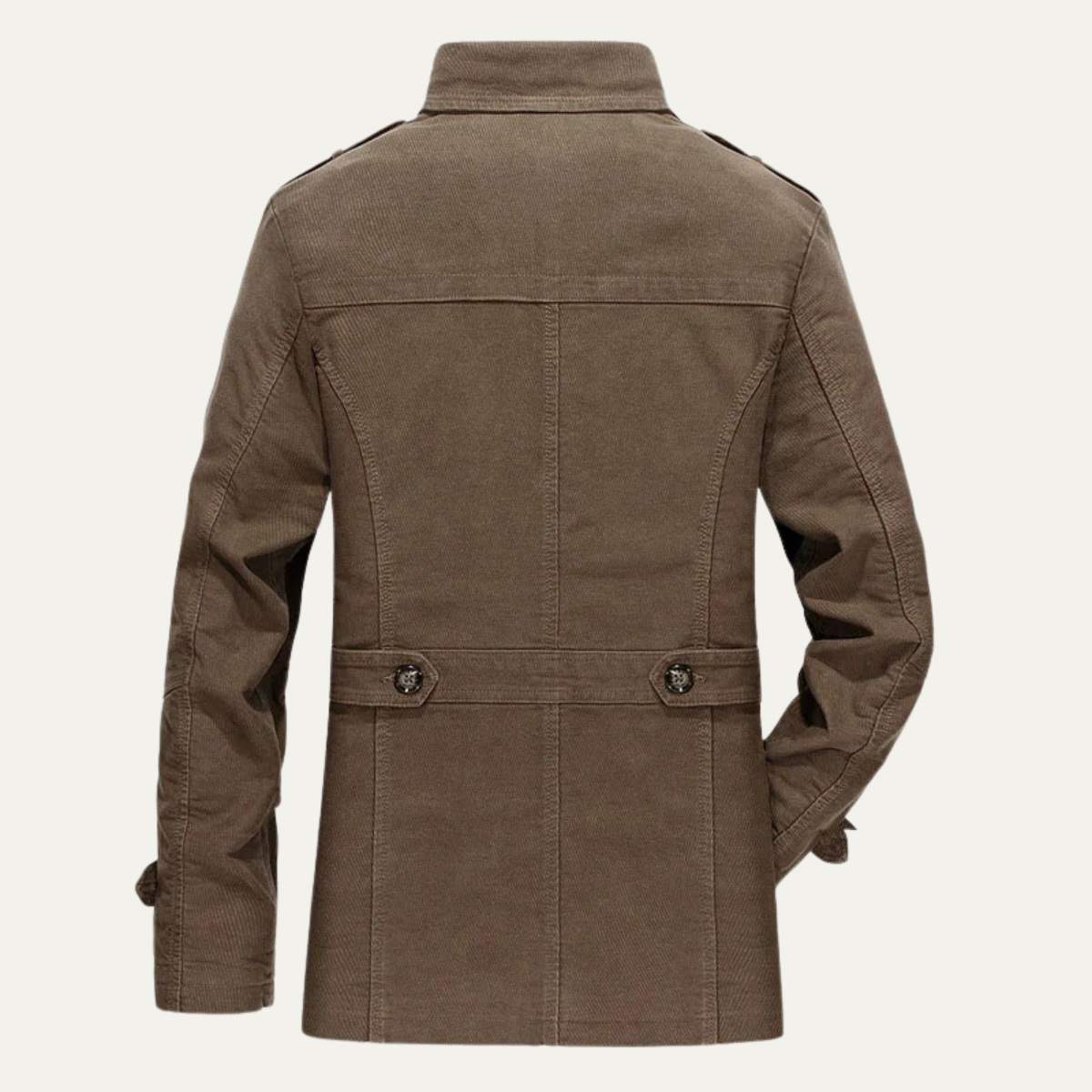 Classic Plaid Lined Men's Outdoor Coat