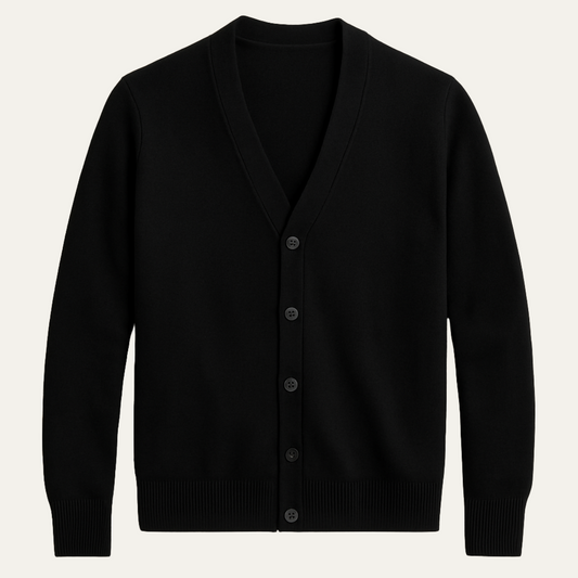 Classic Men's Button Front Knit Cardigan Sweater - OutfitLondon