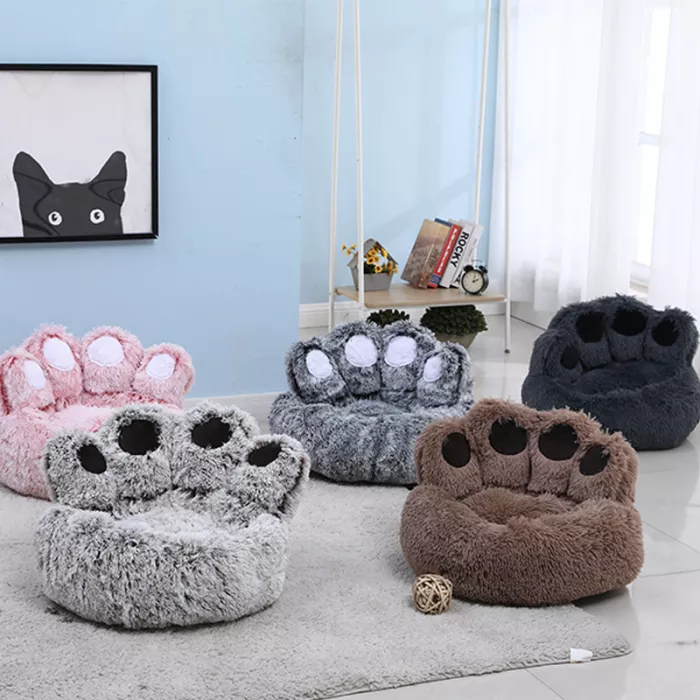 Bear Paw Calming Dog Bed AntiAnxiety Paw Bed