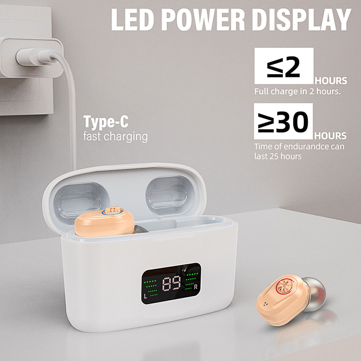 Rechargeable Digital Invisible Hearing Aids
