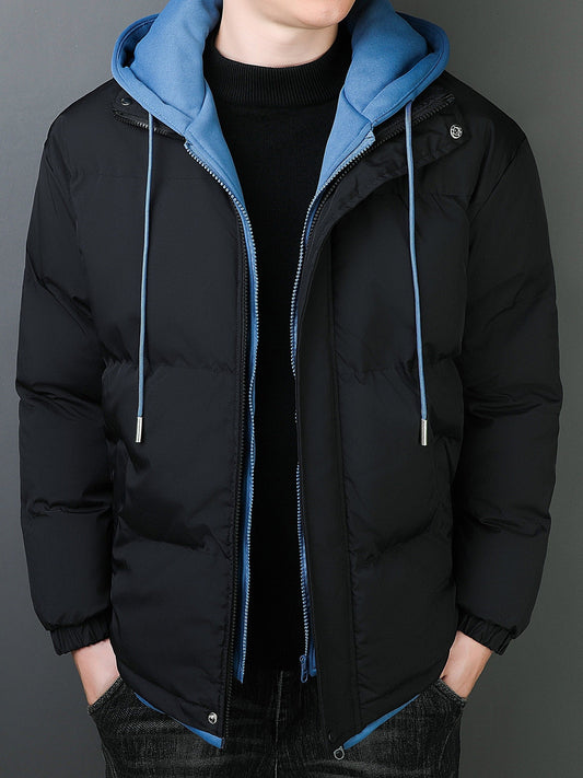 Waterproof Insulated Hooded Puffer Coat for Men - OutfitLondon