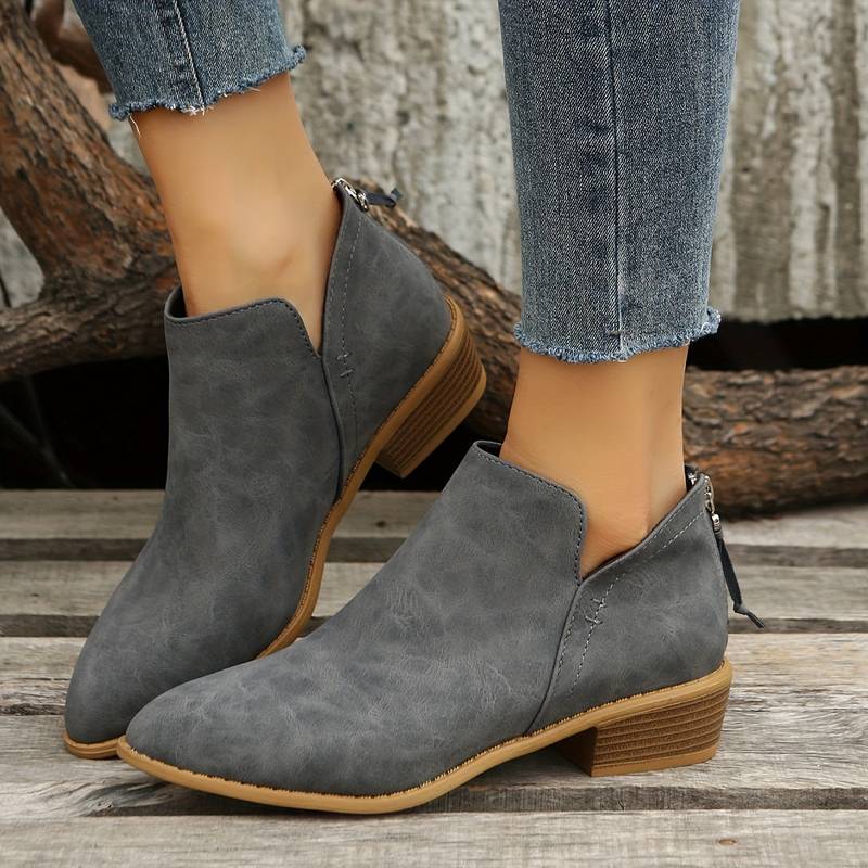 Women's High Heel Ankle Boots Sharp Toe