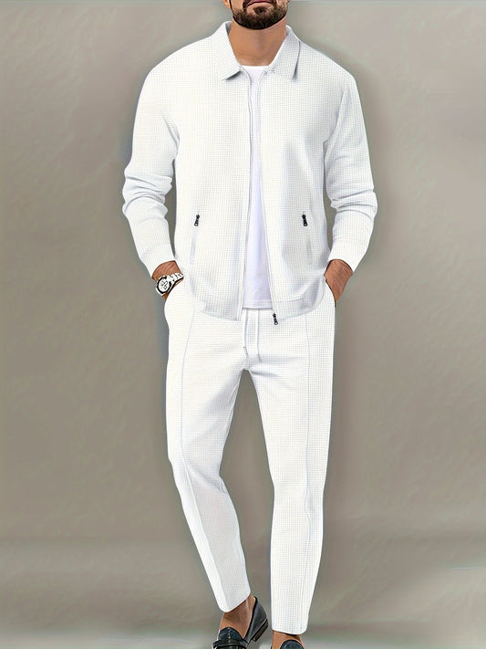 Soft Mens Full Zip Athletic Tracksuit Set - OutfitLondon