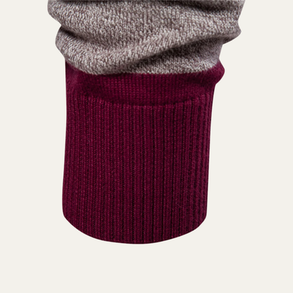 Classic Men's Relaxed Fit Striped Polo Sweater
