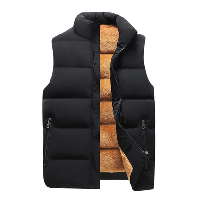 Warm Men's Fleece Lined Body Warmer Jacket - OutfitLondon