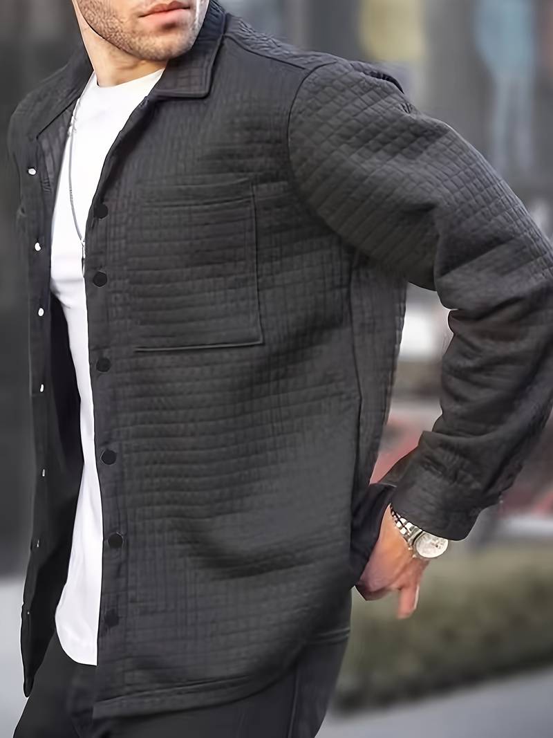 Casual Texture Jacket for Men